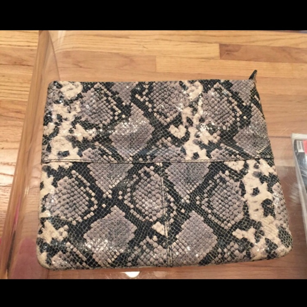 Python Print Leather Clutch - image 2